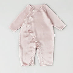 Long Sleeve Button Down Baby Silk Onesies