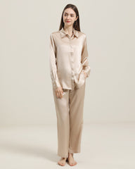 Luxury Silk Shirt Pajama Set