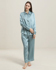 Luxury Silk Shirt Pajama Set