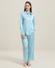 Luxury Silk Shirt Pajama Set