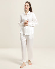 Luxury Silk Shirt Pajama Set