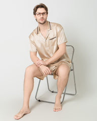 Men's Classic Silk Short Pajamas Set