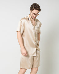 Men's Classic Silk Short Pajamas Set