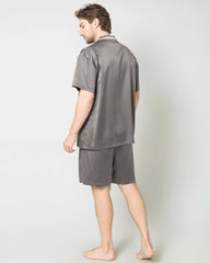 Men's Classic Silk Short Pajamas Set
