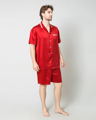 Men's Classic Silk Short Pajamas Set