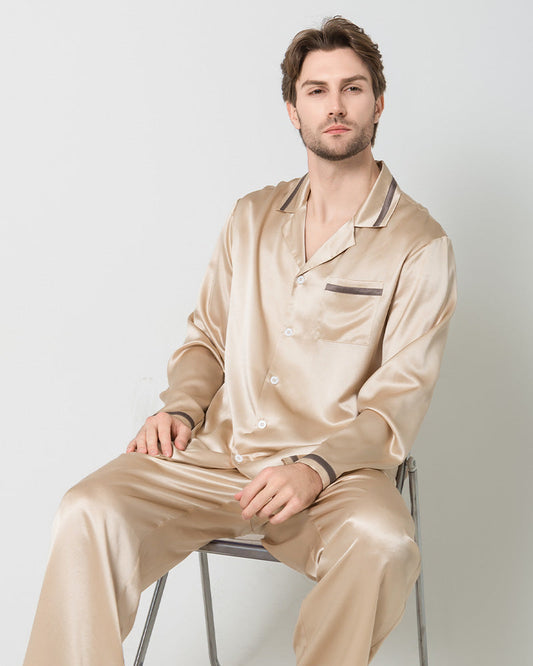 Men's Luxury Silk Loosen Pajamas