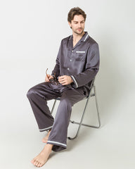 Men's Luxury Silk Loosen Pajamas