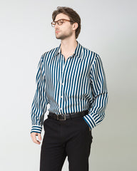 Men's Silk Basic Striped Shirt
