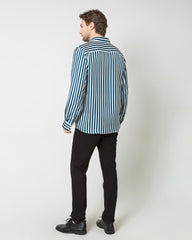 Men's Silk Basic Striped Shirt