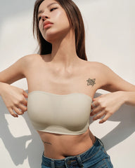 Seamless Non-slip Silk Bandeau Bra