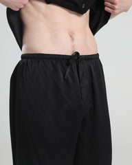 Short Sleeve 100% Silk Pajamas For Men