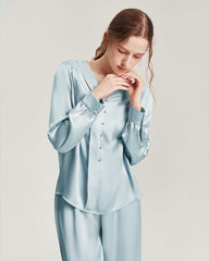 Silk V-Neck Elegant Nightwear