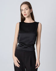 Silk Backless Tie Top