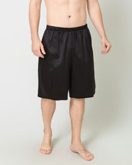 Silk Men Knee Elastic Waist Satin Underwear