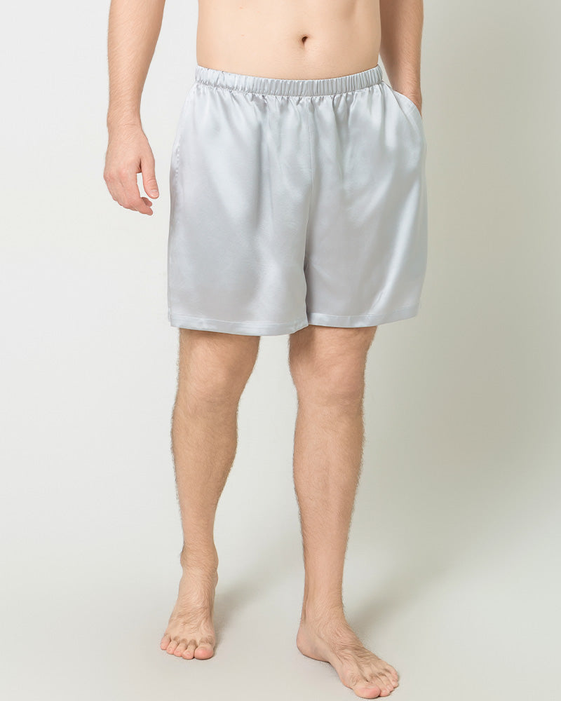 mens silk dress shorts Men's Silk Bathrobe Silk Robe Kimono Robe with Shorts DIANASILK