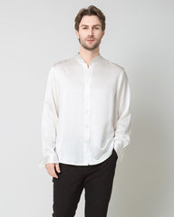 Silk Men's Casual Long Sleeve Shirt
