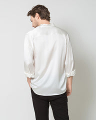 Silk Men's Casual Long Sleeve Shirt
