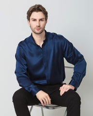 Silk Men's Casual Loose Office Shirt