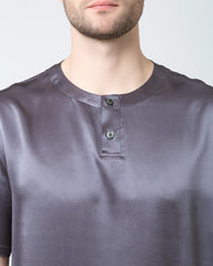 Men's Short Sleeves & Pants Silk Pajamas