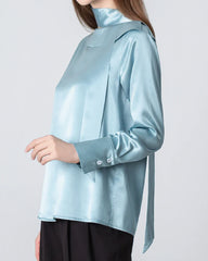 Silk Tie Neck Blouse