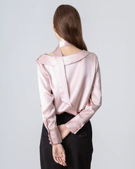 Silk Tie Neck Blouse