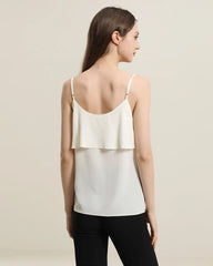 Pretty Silk Top with Ruffles