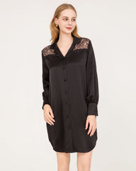 22 Momme Silk Lace Nightshirt