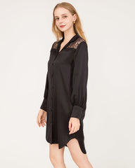 22 Momme Silk Lace Nightshirt