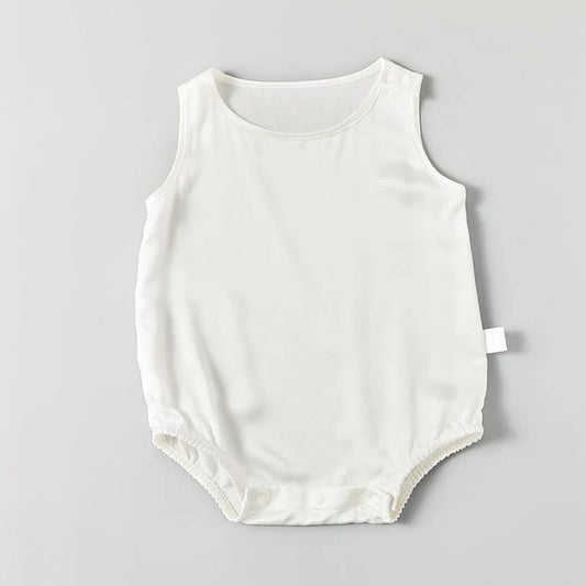 Sleeveless Baby Silk Onesies