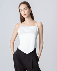 Tie Back Square Neck Silk Camisole
