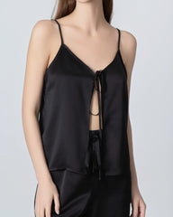 V-neck Camisole Silk Pajama Set