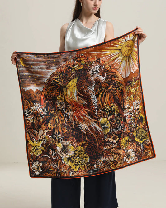 Vintage Tiger Silk Scarf