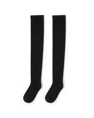 Women's Cashmere Knee-High Socks, Black