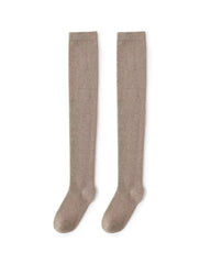 Women's Cashmere Knee-High Socks, Brown