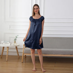 Relaxed Silk Pajamas Nightgown Nightdress