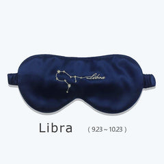 12 Constellation Silk Eye Mask, Navy