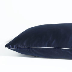 19 Momme Pure Silk Piping Pillowcase, Navy