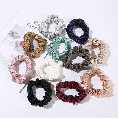 22 Momme 2.5 CM Silk Hair Loop Scrunchy 4PCS Set