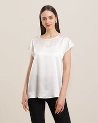 Basic Cap Sleeve Silk Shirt