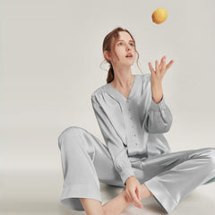 Silk V-Neck Elegant Nightwear