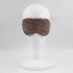 22 Momme Silk Eye Mask, Leopard Print