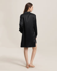 Irregular Silk Shirt Dress For Women