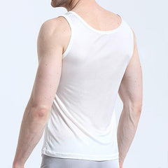 Men's Sleeveless Silk Knit Tank Top