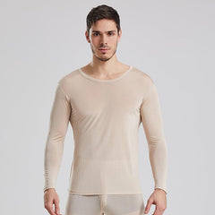 Men's 100% Silk Lightweight Thermal Underwear Set