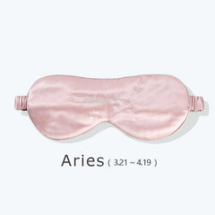 12 Constellation Pink Silk Sleep Mask 22 Momme