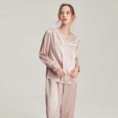 Silk V-Neck Elegant Nightwear