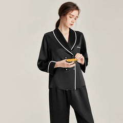 Double Breasted 22 Momme Silk Pajama Set