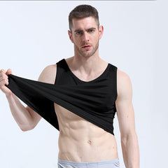 Men's Sleeveless Silk Knit Tank Top