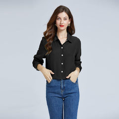 Silk Classic Long-Sleeve Women Shirt