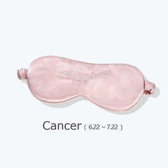 12 Constellation Pink Silk Sleep Mask 22 Momme